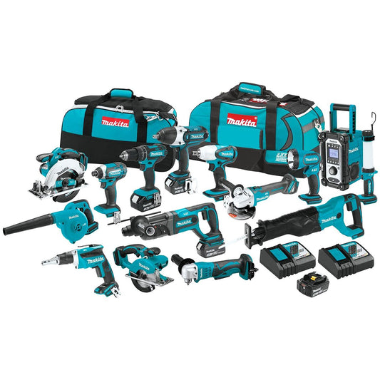 Makita XT1501 18-Volt 3,0Ah 15-teiliges Lithium-Ionen Akku-Werkzeug-Set